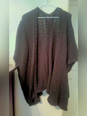 Tularosa’s Black Open-Knit Women's Sweater Cardigan